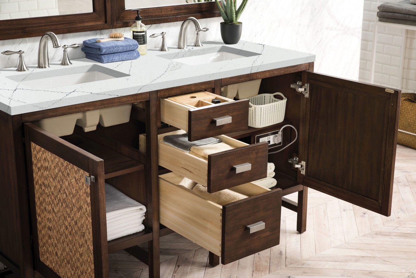 James Martin Vanities E444-V60D-3ENC Addison 60″ – White