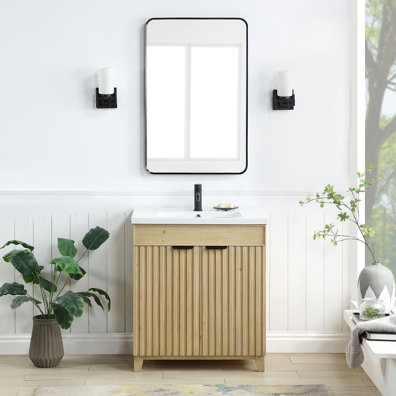 Miseno MV-PALO30-WHT Palos 30″ – Spruce Antique Brown