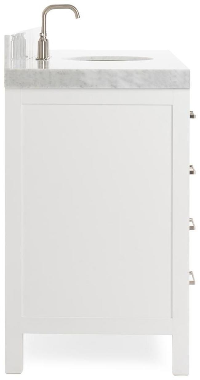 Ariel A054SCW5OVO Cambridge 55″ – White / Italian Carrara Marble Top / Brushed