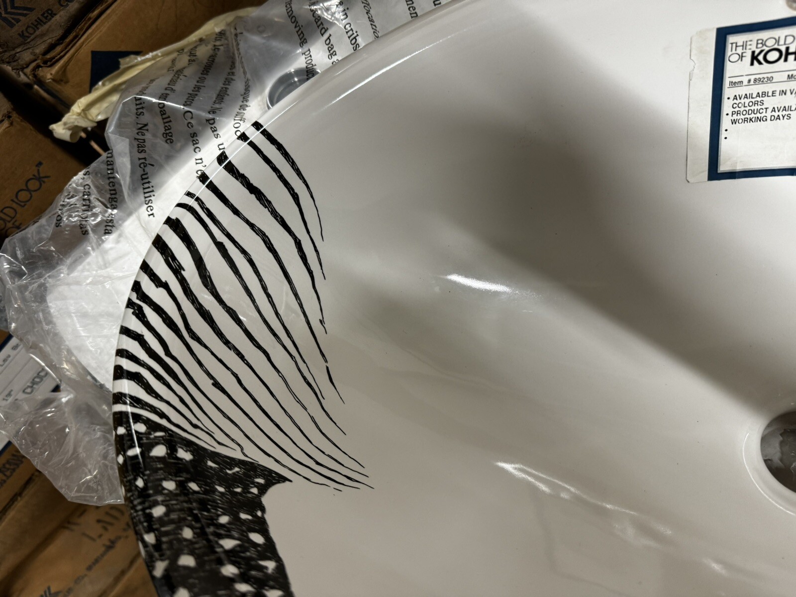 KOHLER Loon design on Vintage Self-rimming lavatory K-14157-NA