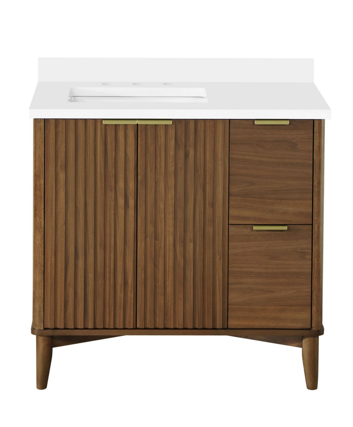 NEW! OVE Decors Gabi 36″ Bathroom Vanity in Warm Walnut – 15VVA‑BERK36‑181YJ