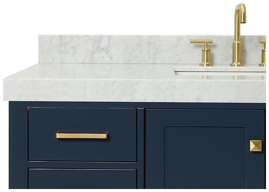 Ariel A054SCW5RVO Cambridge 55″ – Midnight Blue / Italian Carrara Marble Top /