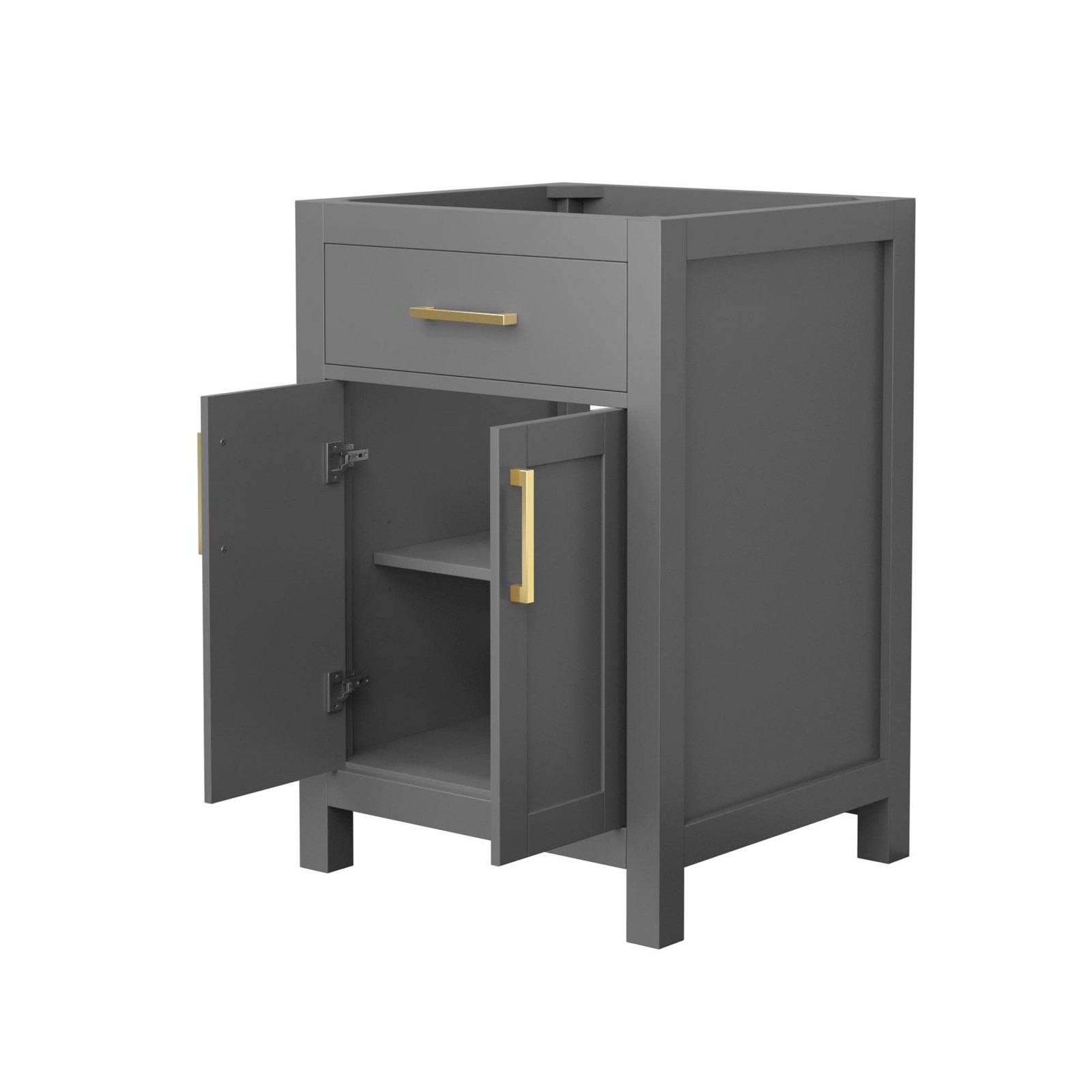 Wyndham Collection WCG242424S-CX-MXX Beckett 24″ Single – White / Brushed Gold
