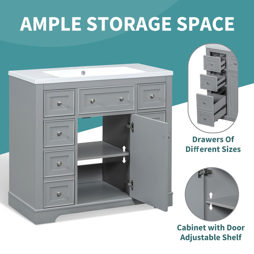 Bathroom Vanity Without Sink Cabinet Base Only One Cabinet Six Drawers