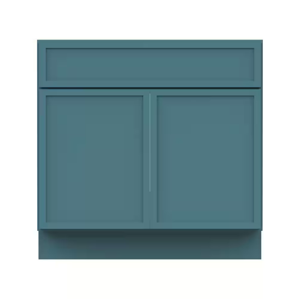 33 In. W X 21 In. D X 32.5 In. H 2-Doors Bath Vanity Cabinet without Top in Sea