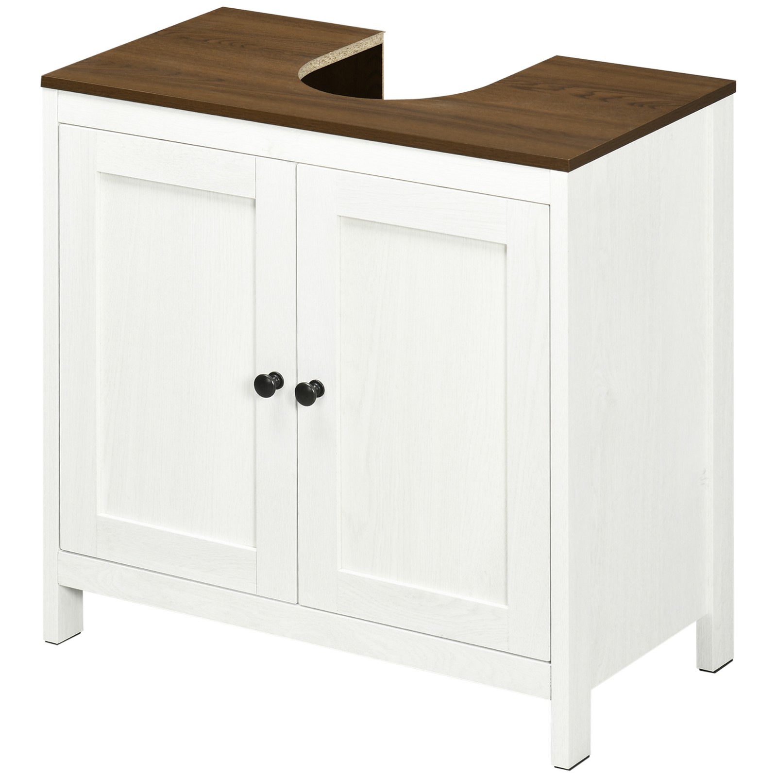 Bathroom Sink Cabinet, Freestanding Under Sink Cabinet Doors Adjustable Shelf
