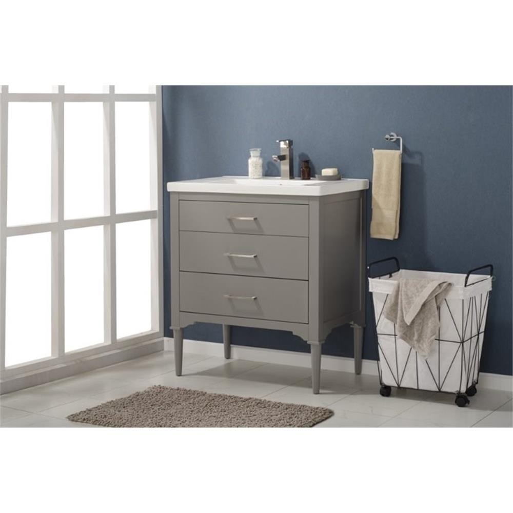 Design Element Group Mason 30″ Single Sink Vanity in Gray