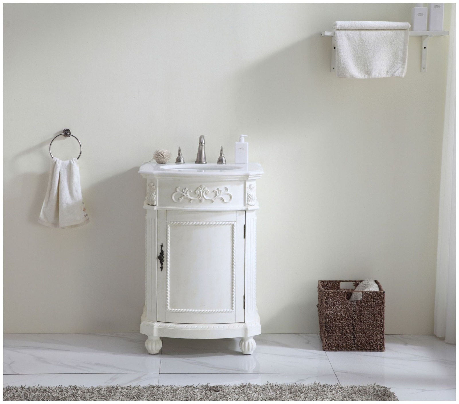Elegant Lighting VF-1009-VW Danville 24″ – Off White