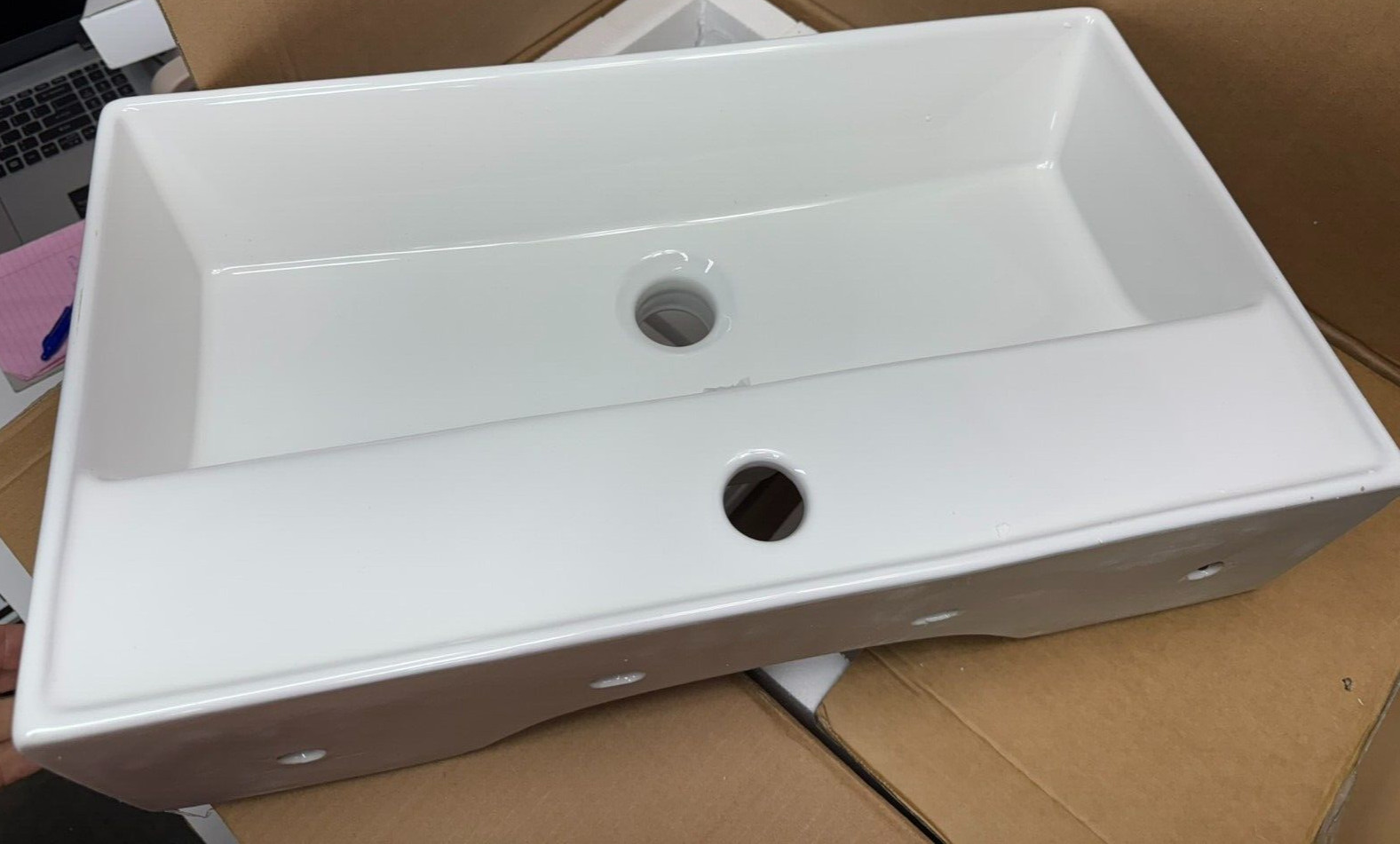 21.6″ x 12.5 Bathroom Vanity Sink Top Only, Bright White