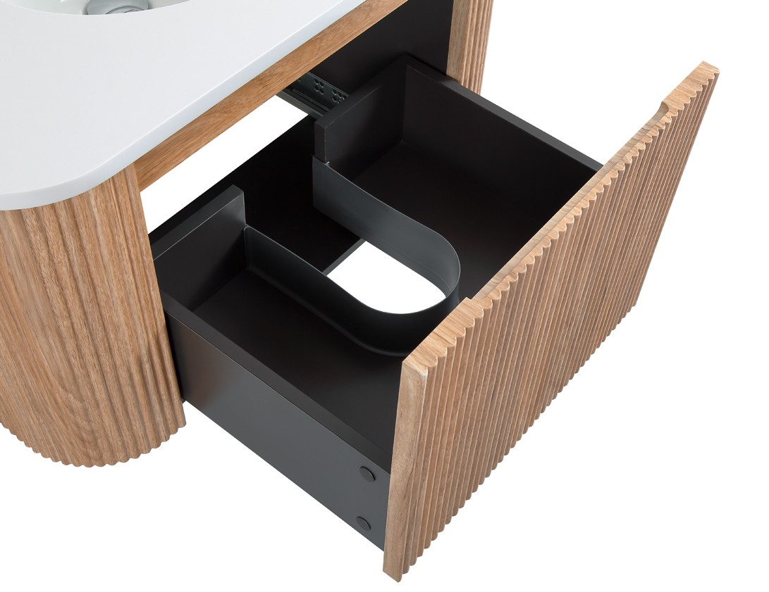 24″ 30″ Floating Vanity Cabinet with Sink, Wall Mounted Bathroom Vanity, Drawer