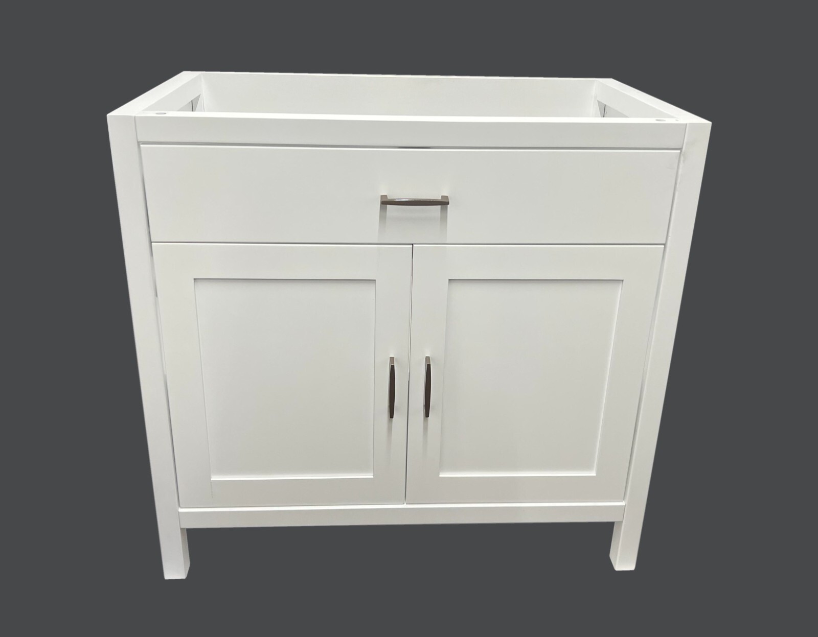 30″ White Shaker Single-sink Bathroom Vanity Base Cabinet NE-V3021-WH