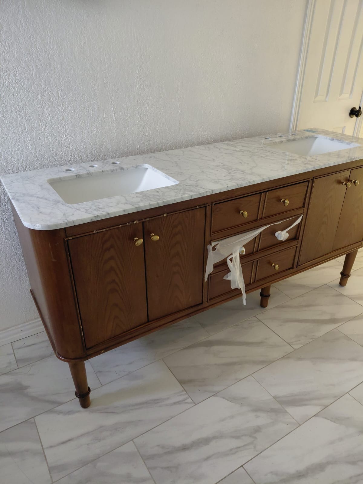 Collette Double Sink Bath Vanity – Only $485: Minor damage – Retails for $2,699