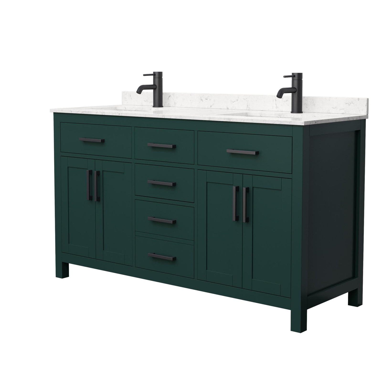 Wyndham Collection WCG242460D-UNSMXX Beckett 60″ – Dark Gray / White Cultured
