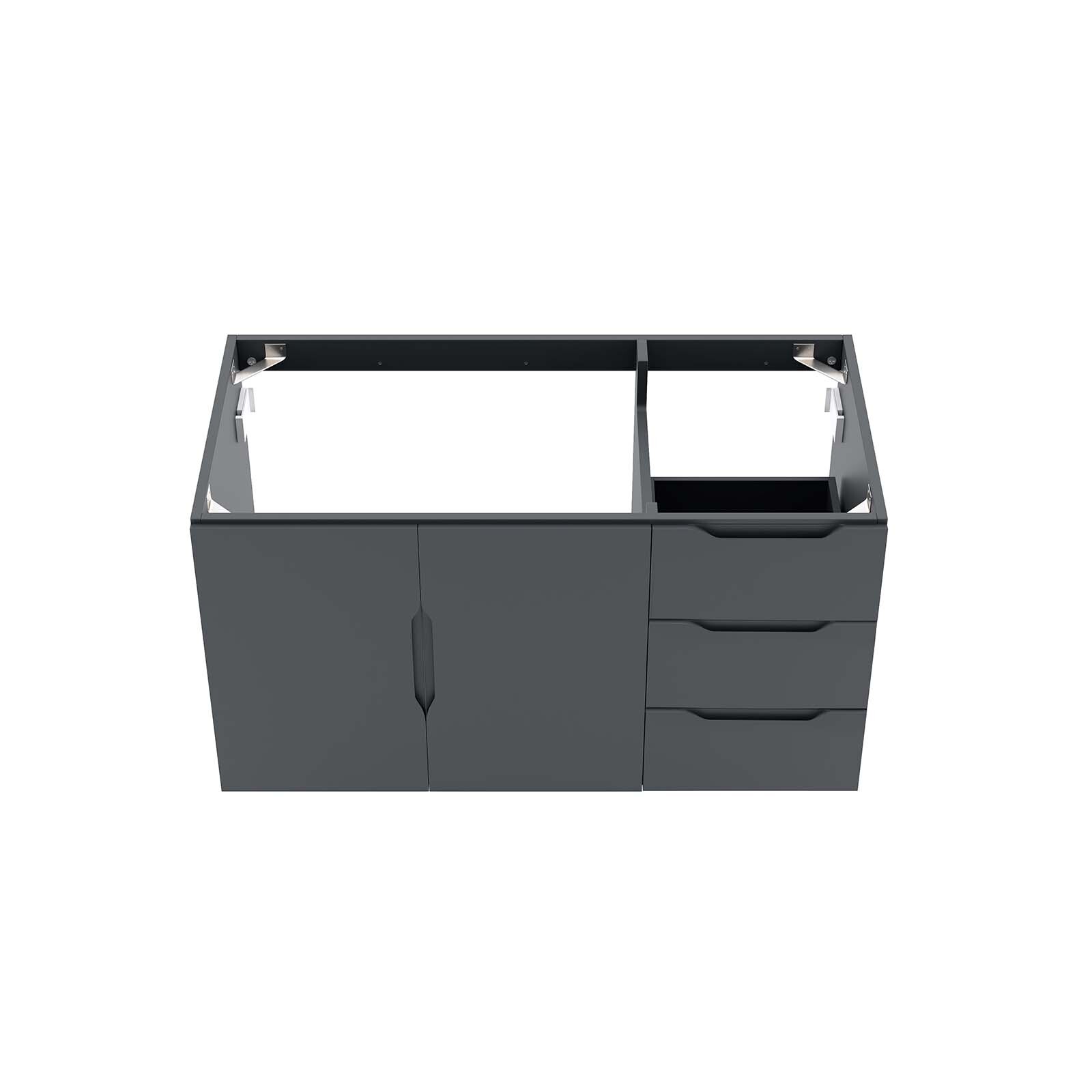 Modway Vitality 36″ Bathroom Vanity Cabinet (Sink Basin Not Included) in Gray