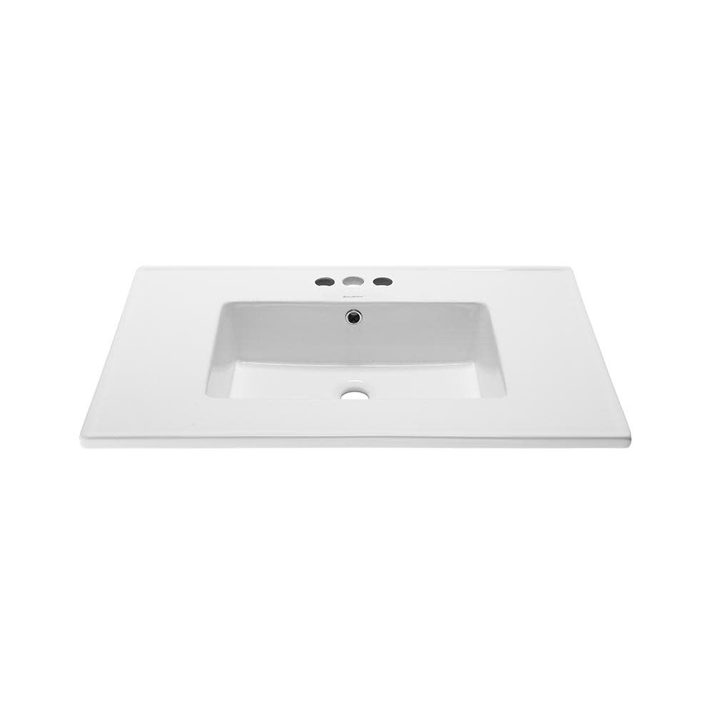 Swiss Madison SM-VT328-3 Voltaire 31″ Vanity Top Sink – White