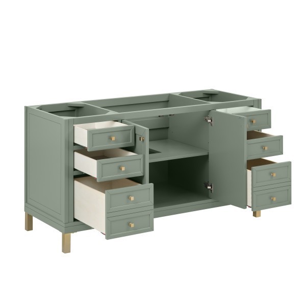 60″ James Martin Chicago 503-V60S-SC-3CSP Vanity Cabinet Charcoal Soapstone Top