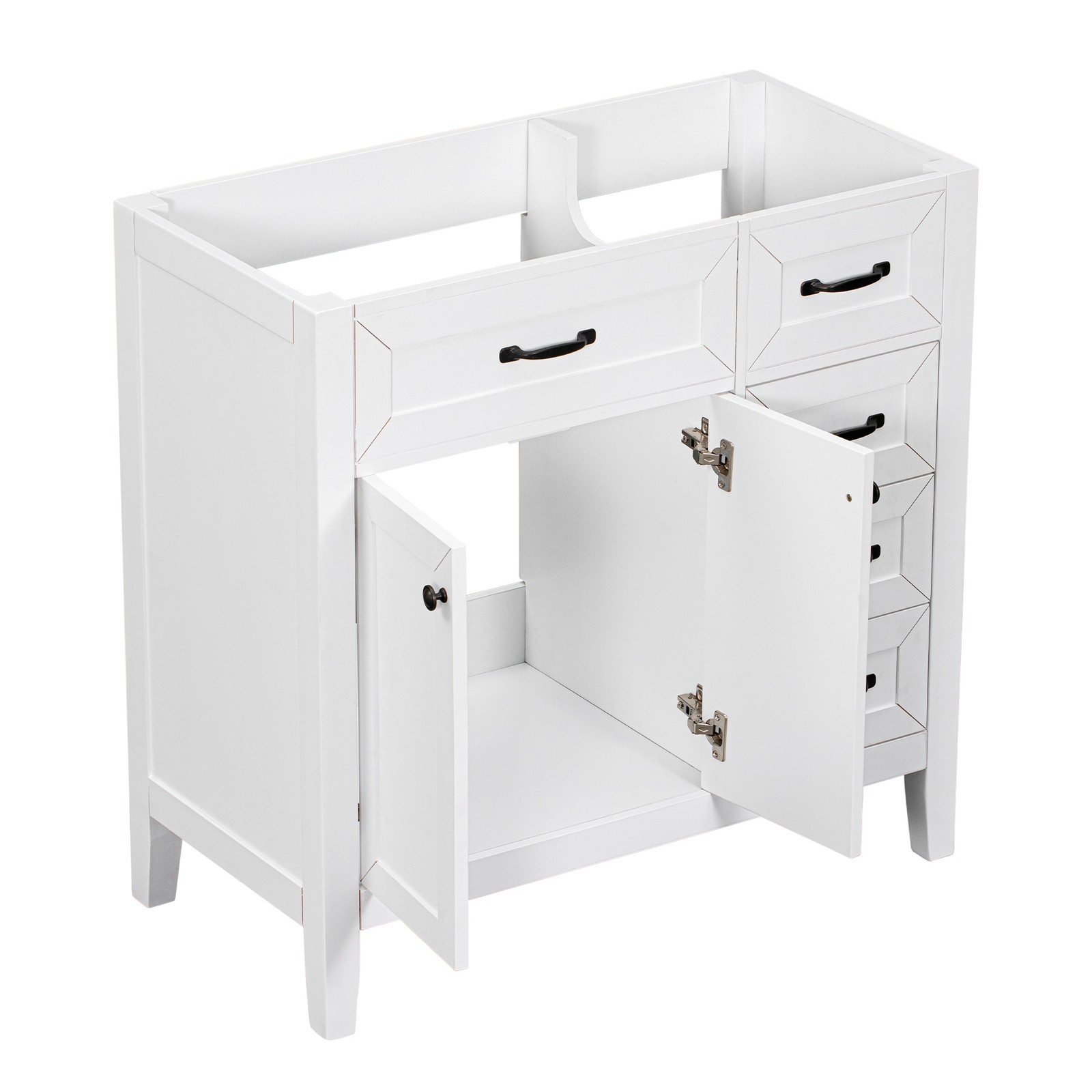 36″ Bathroom Vanity Base Only Cabinet with Drawers White
