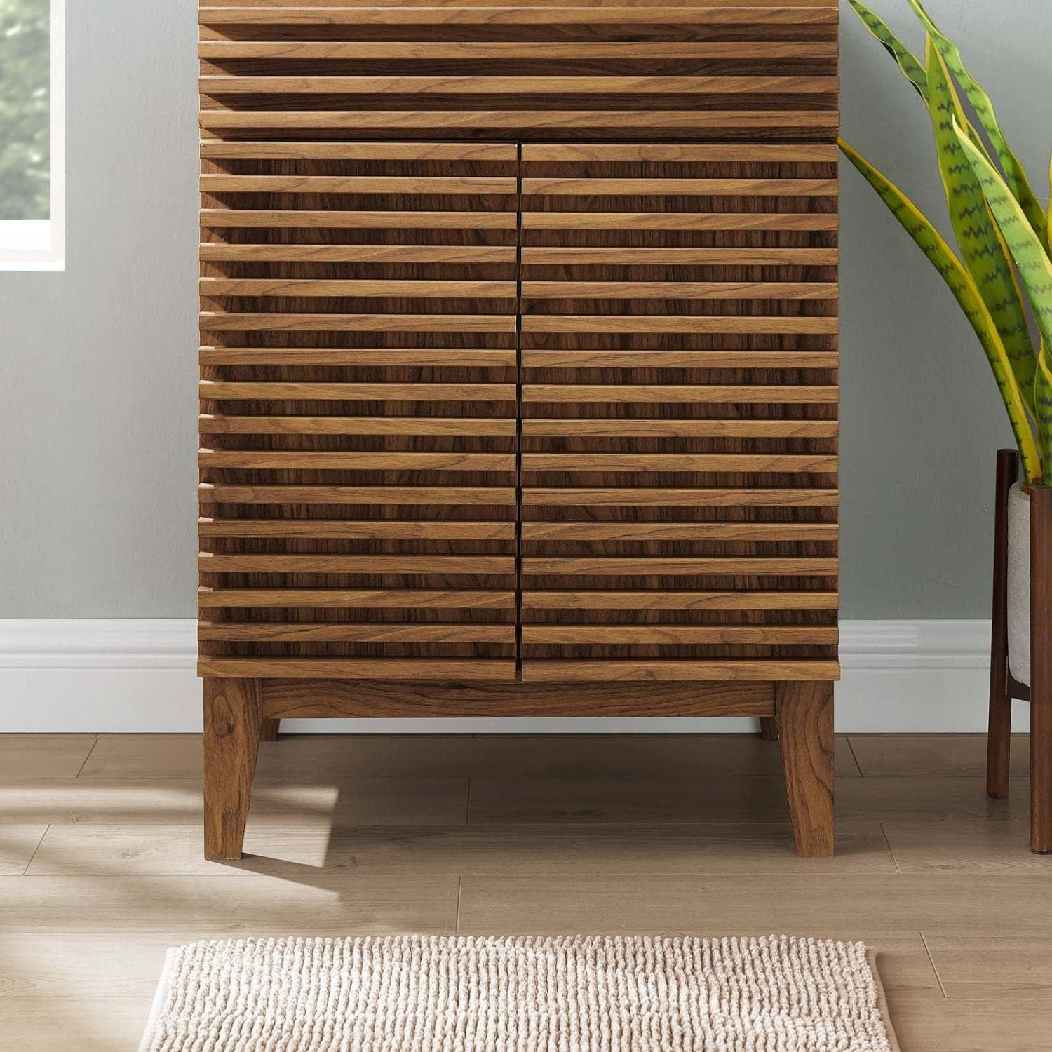 Render 23.5″ Bathroom Vanity in Walnut (Sink Basin Not Included)