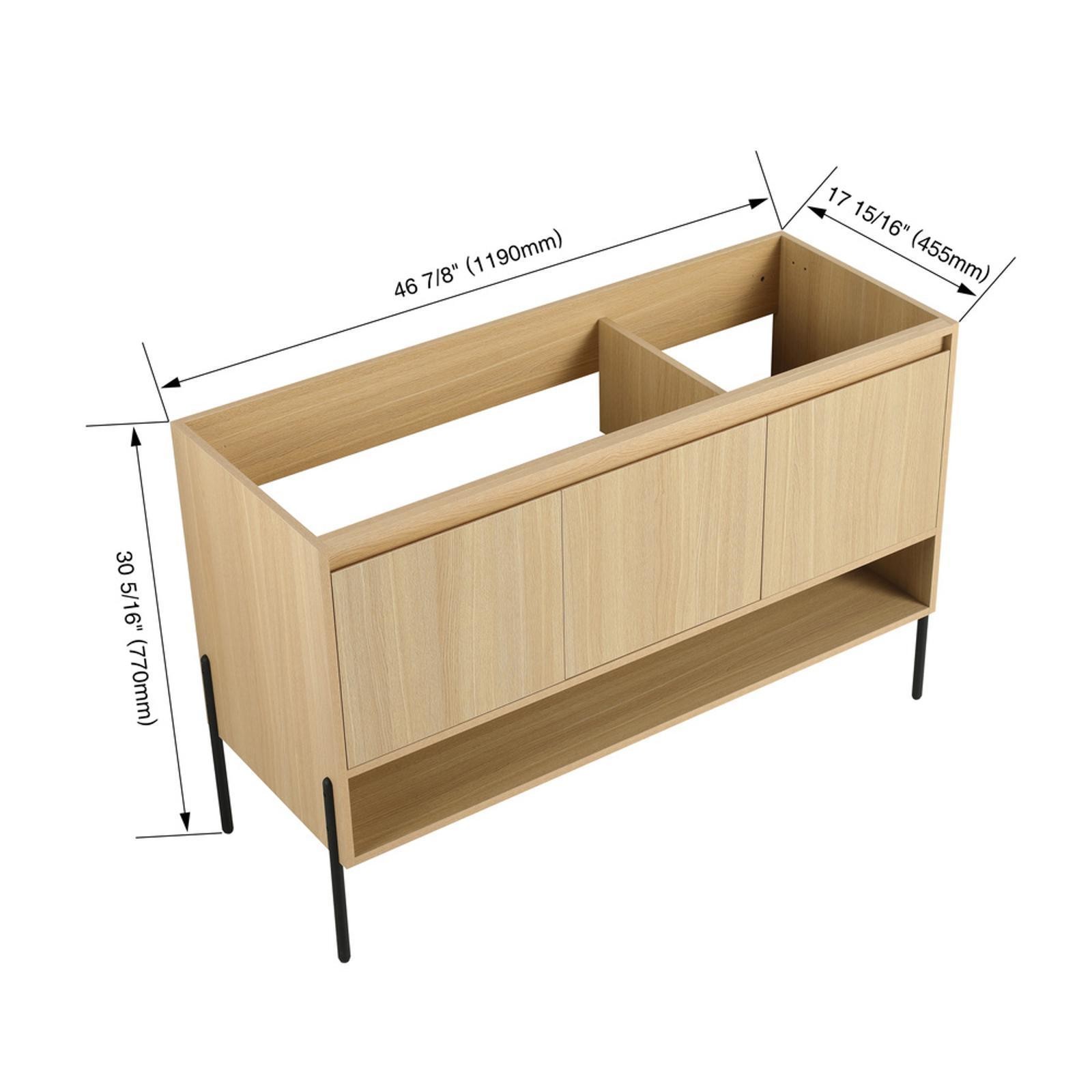 Modern 48″ Bathroom Vanity with Thick Plank Construction,