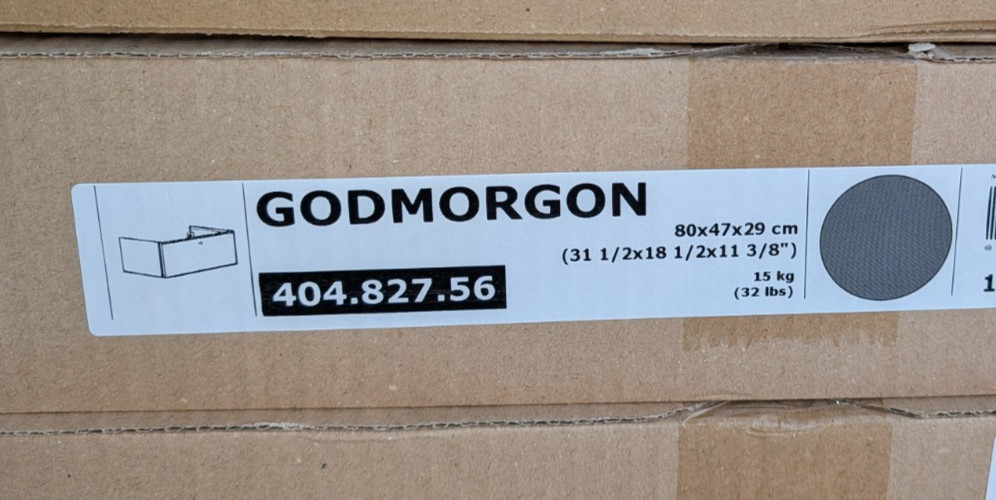 New IKEA GODMORGON Bathroom vanity w/ 1 drawers, Gillburen Dark gray 404.827.56
