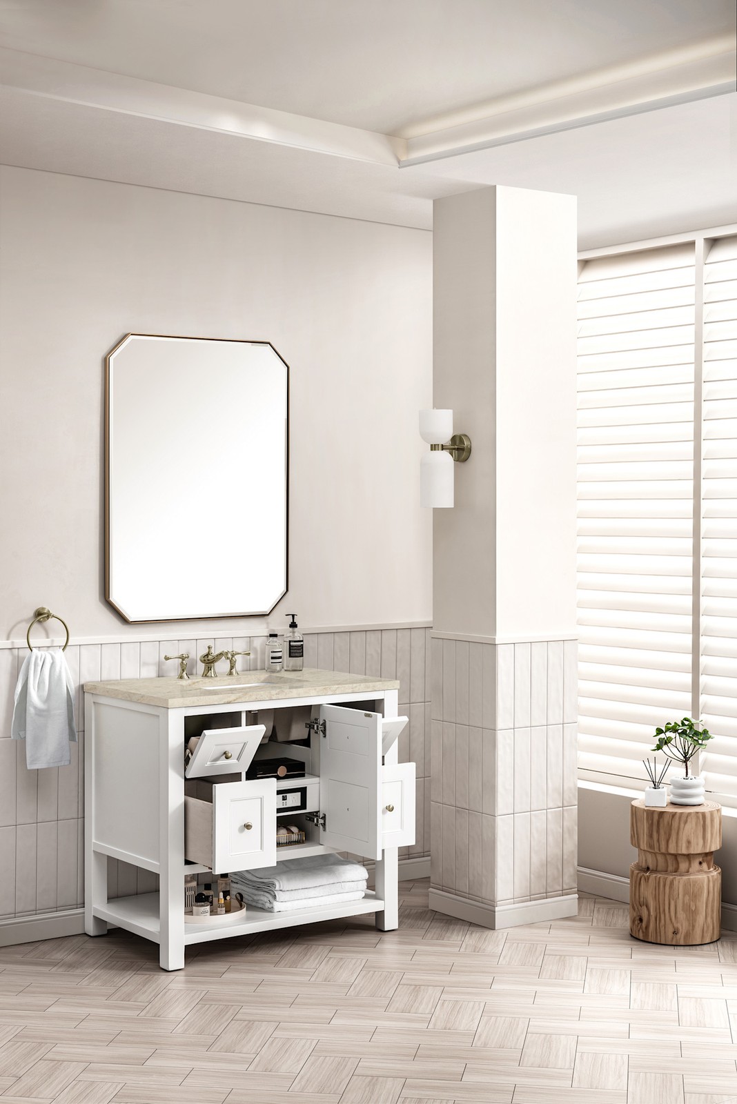 James Martin Vanities 330-V36-3TJR Breckenridge 36″ – Smokey Celadon