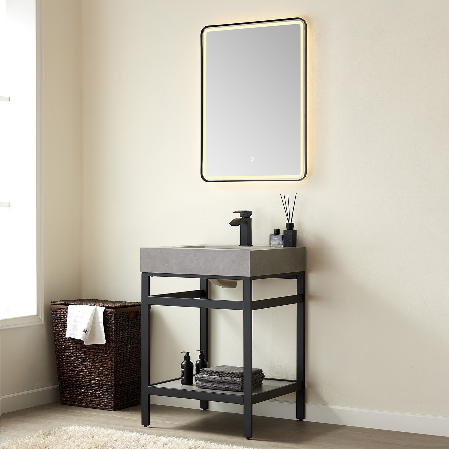 Miseno MV702524 Funes 24″ – Brushed Gold / Gray