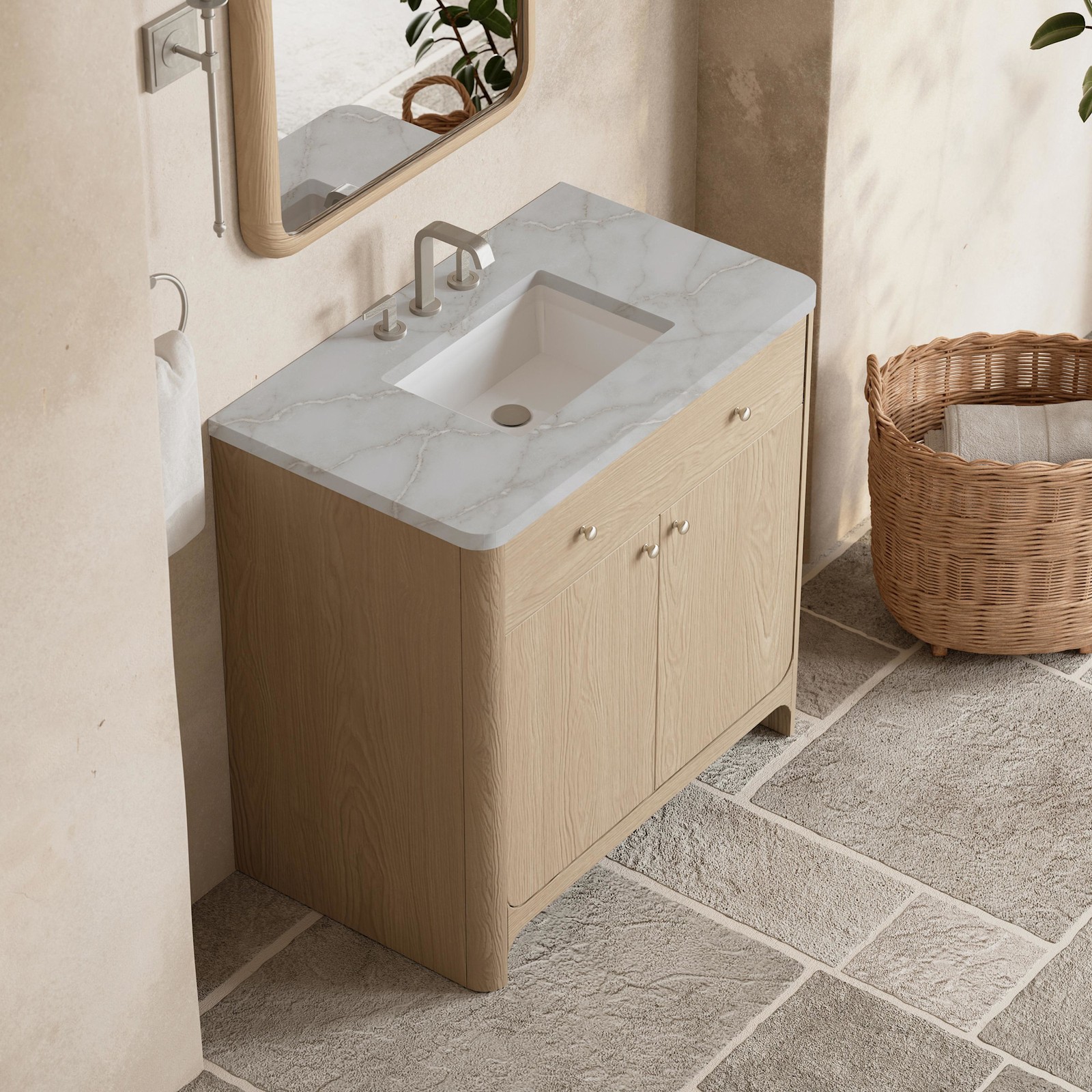 James Martin Vanities D125-V36-WVSL Gracyn 36″ – Coastal DriftWood