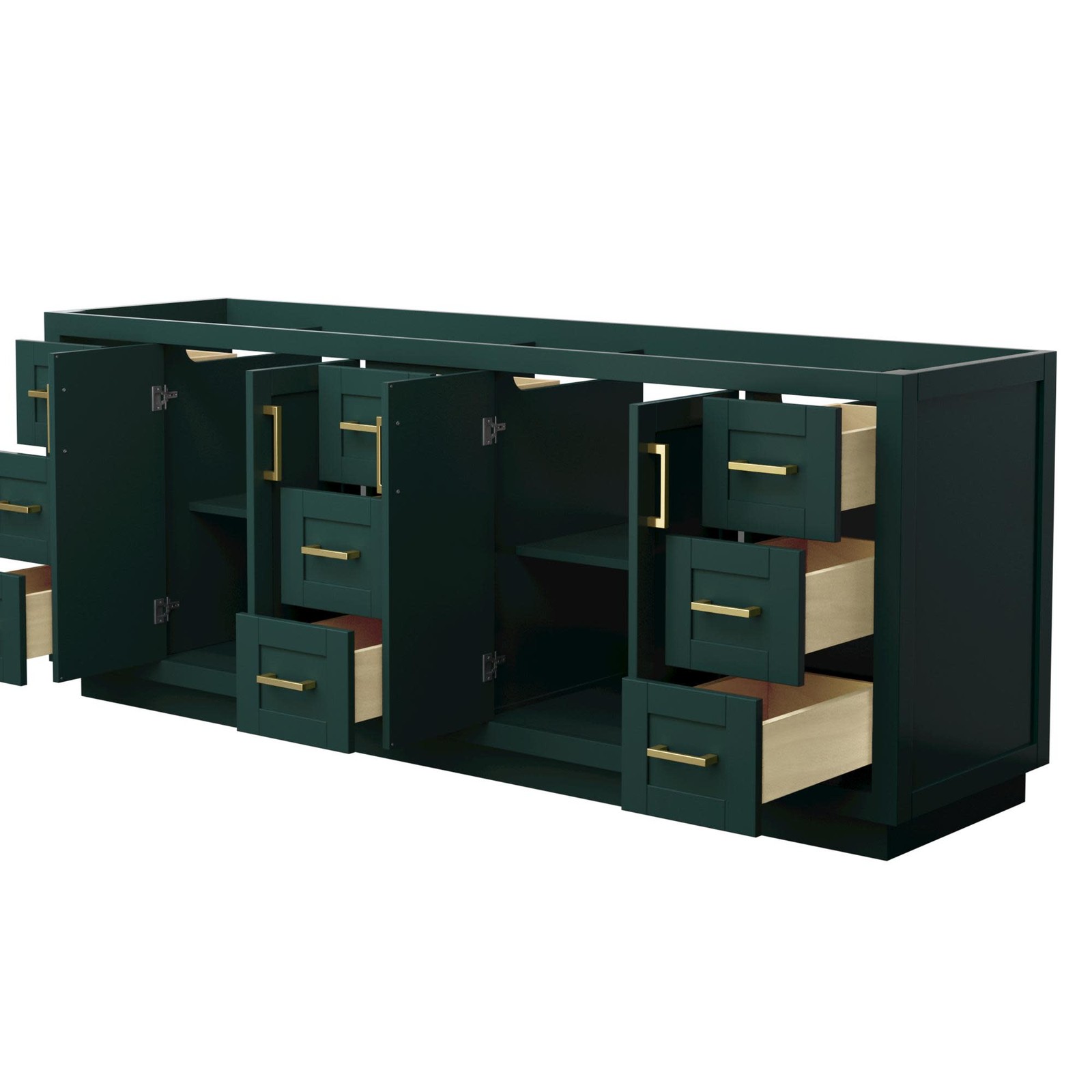 Wyndham Collection WCF2929-84D-CX-MXX Miranda 84″ Double – Green / Brushed Gold