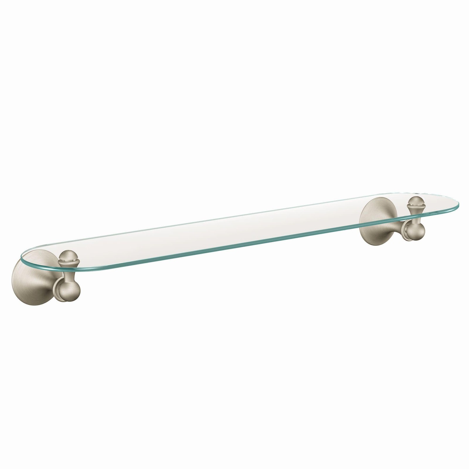 Moen DN7790BN Lounge Glass Bathroom Vanity Shelf Brushed Nickel Wall Mount