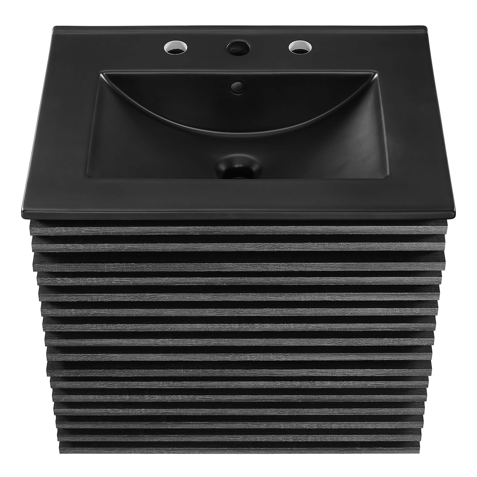 Modway Render 24″ Wall-Mount Bathroom Vanity in Charcoal Black