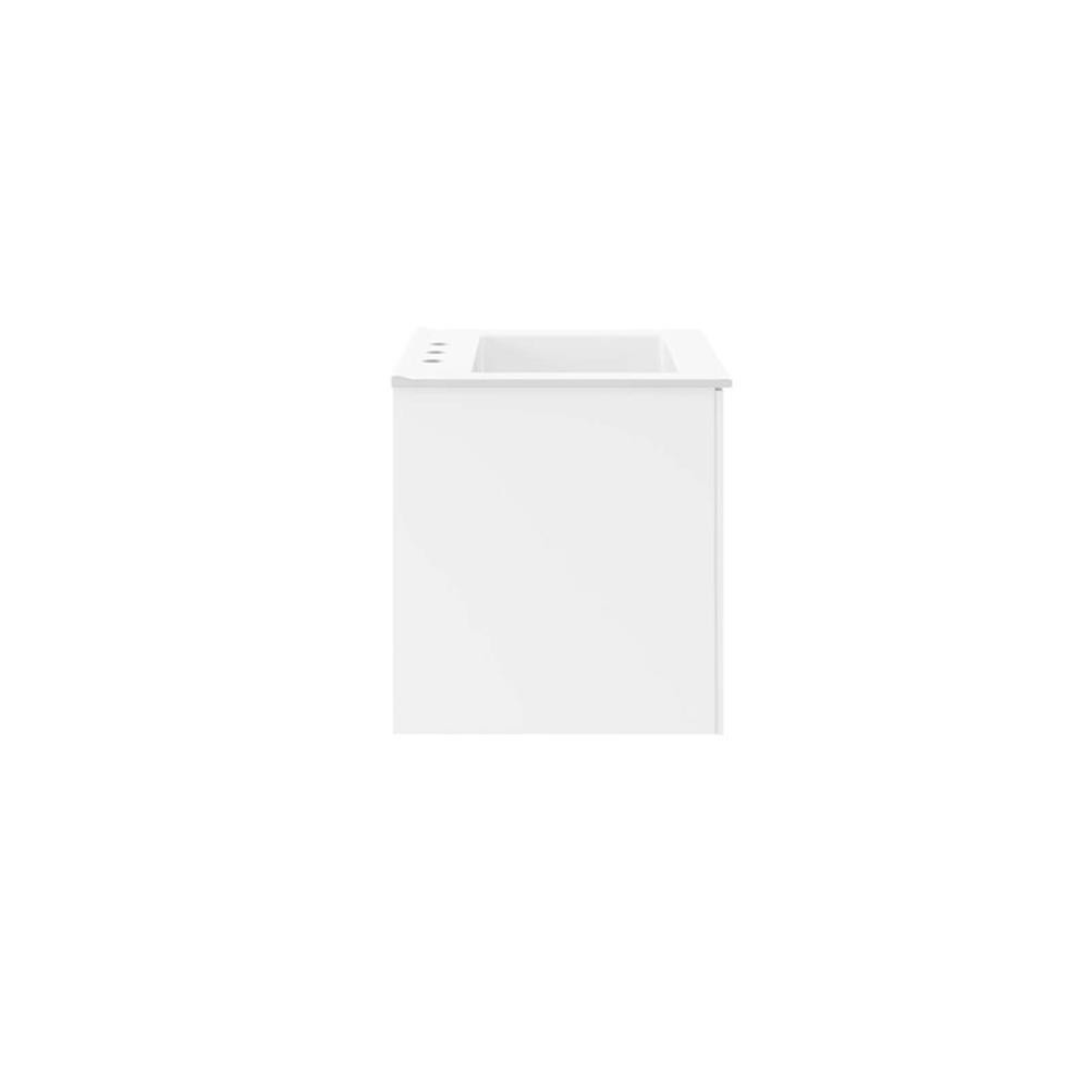 Modway Vitality 23″ Modern Wood/Ceramic Bathroom Vanity in White