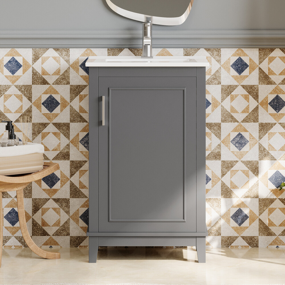 20 Inch Bathroom Vanity Modern Small Bathroom Vanity Cabinet With Ceramic Basin