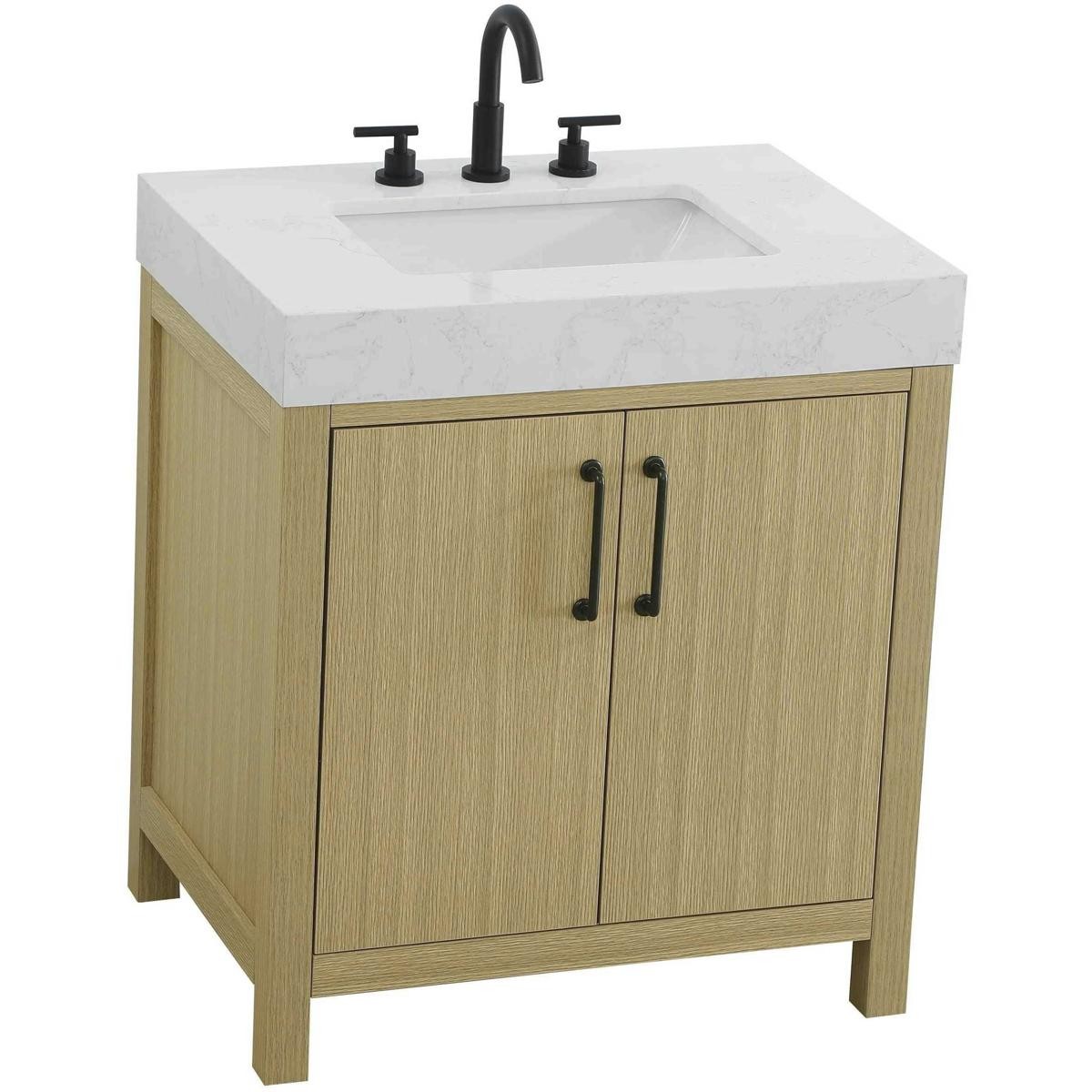 Elegant Lighting VF60630MHB Nathan Vanity Honey Brown