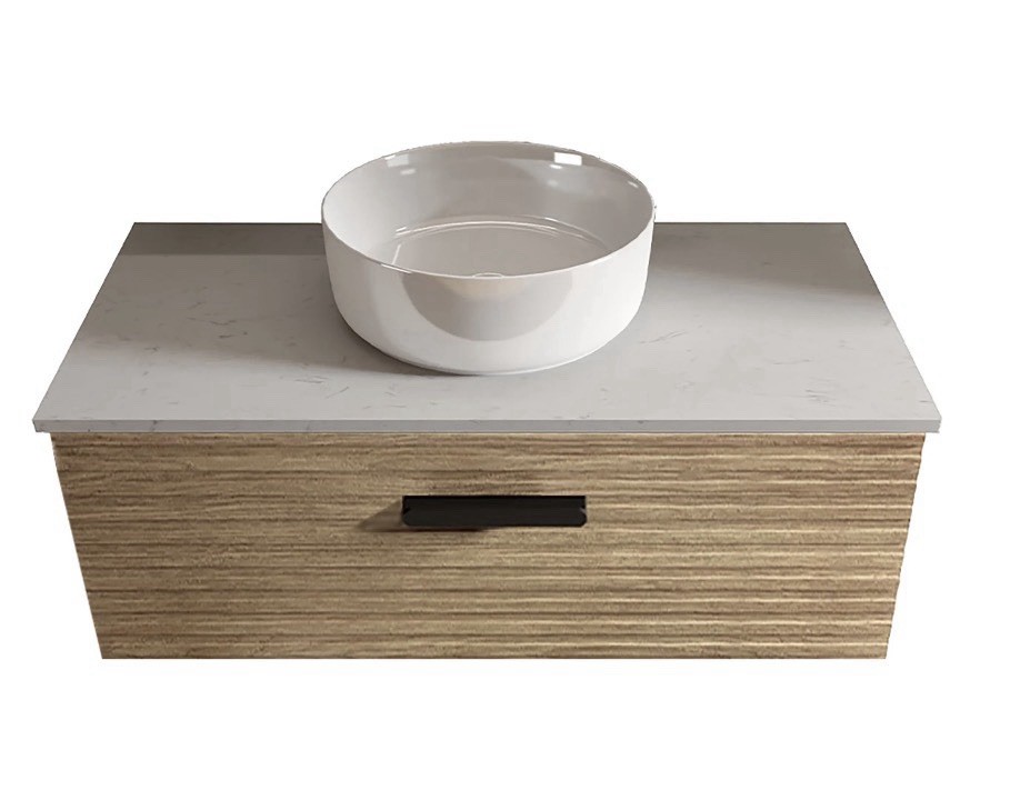 BB16-16A-101, Integrated White Ceramic Basin, Drain NOT Included