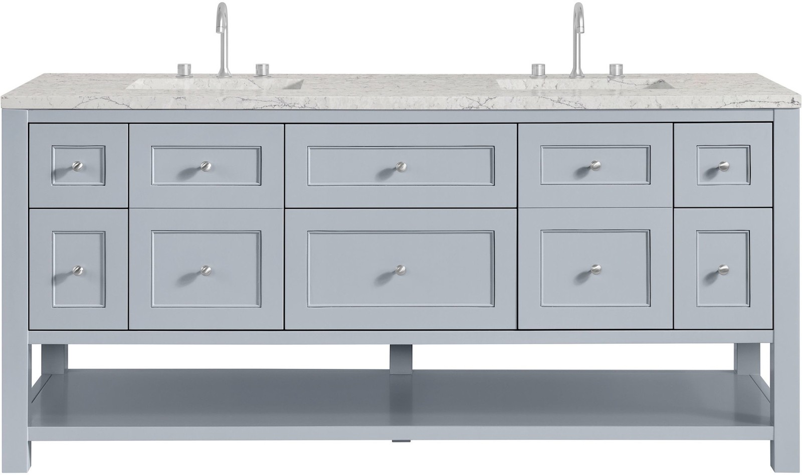 James Martin Vanities 330-V72-FEJP Breckenridge 72″ – Serenity Blue