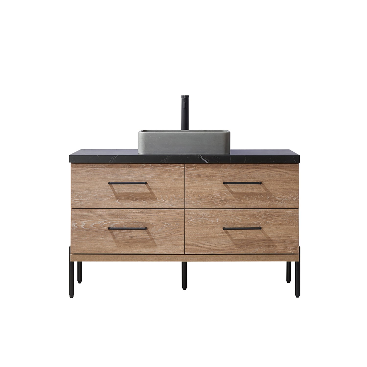 Miseno MV-NM-705148S Trento 48″ – North American Oak / Black