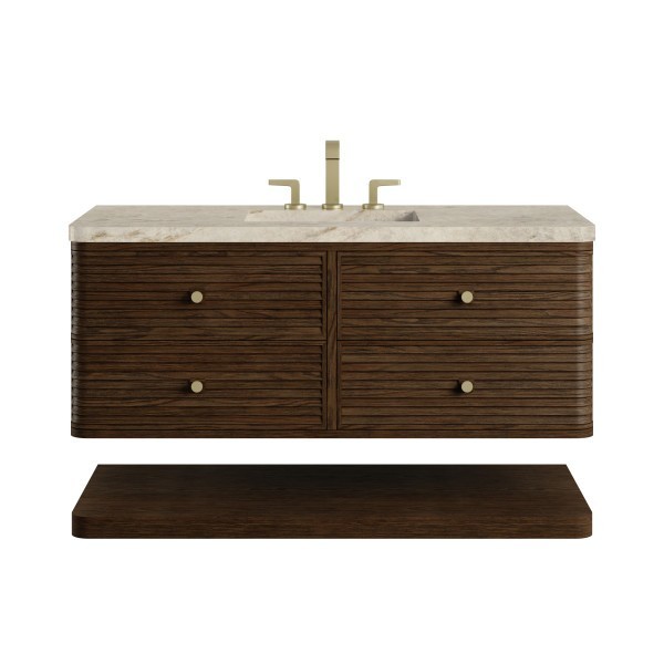 48″ James Martin Allamari D640-V48-SBL-WTJR Vanity Cabinet Tajnar Eclos Top