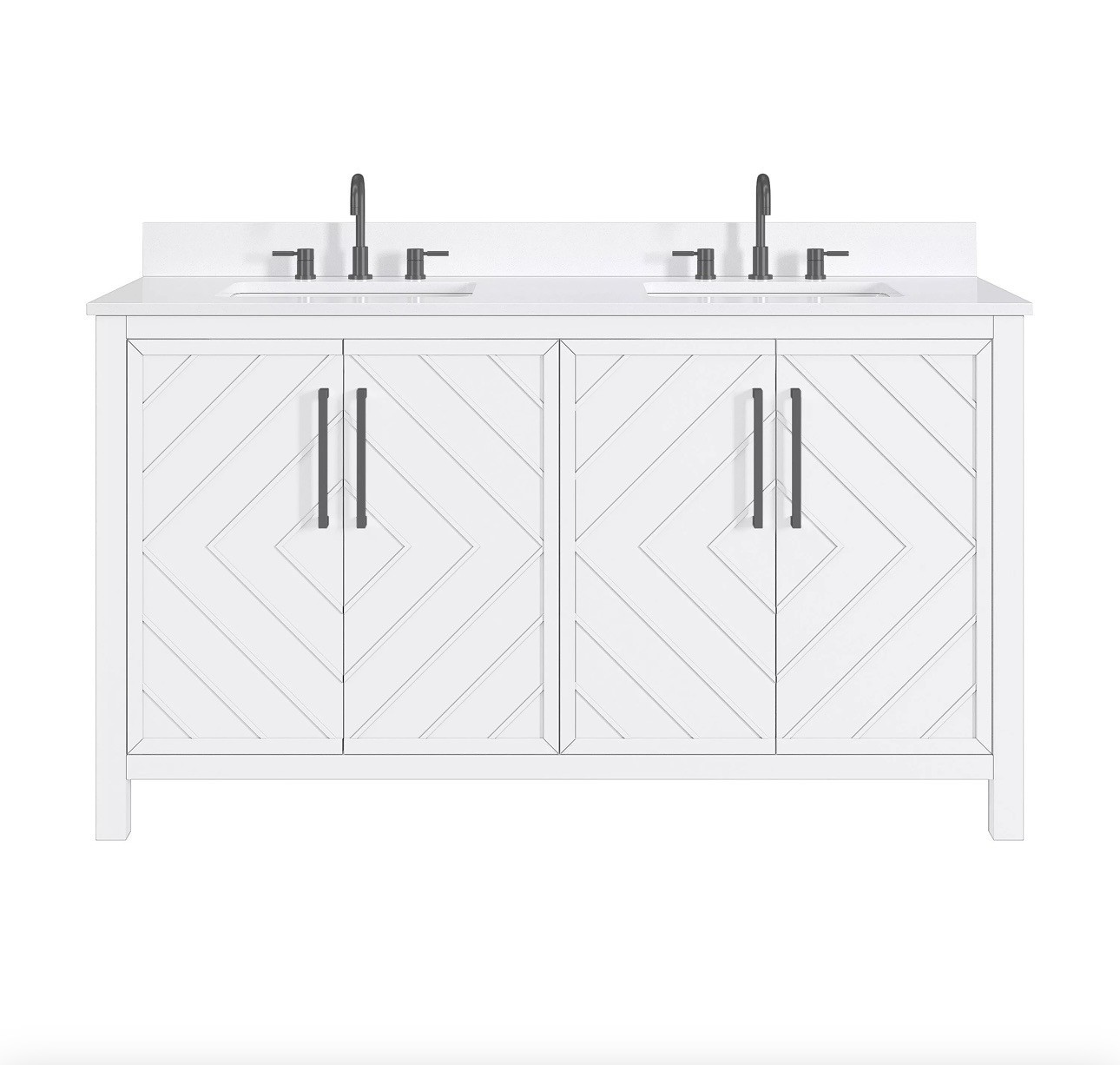 Studio Design Collection Bryce 61-inch Bathroom Vanity Engineered Stone Top