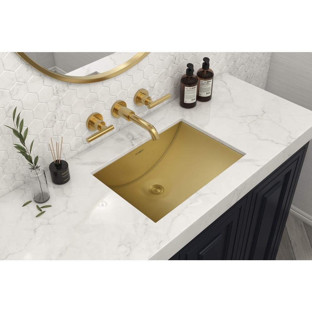 Ruvati 18 x 12 inch Brushed Stainless Steel Rectangular Bathroom Sink…