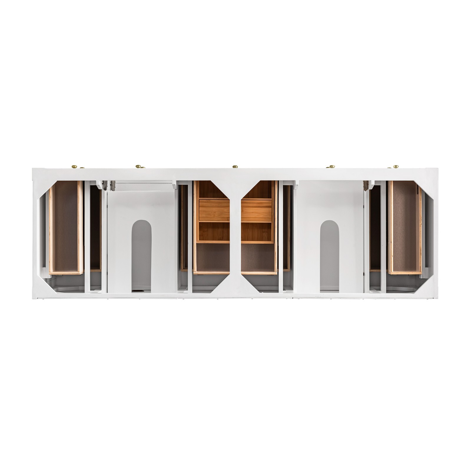 72in James Martin Breckenridge 330-V72-BW Double Vanity Base Only, Bright White