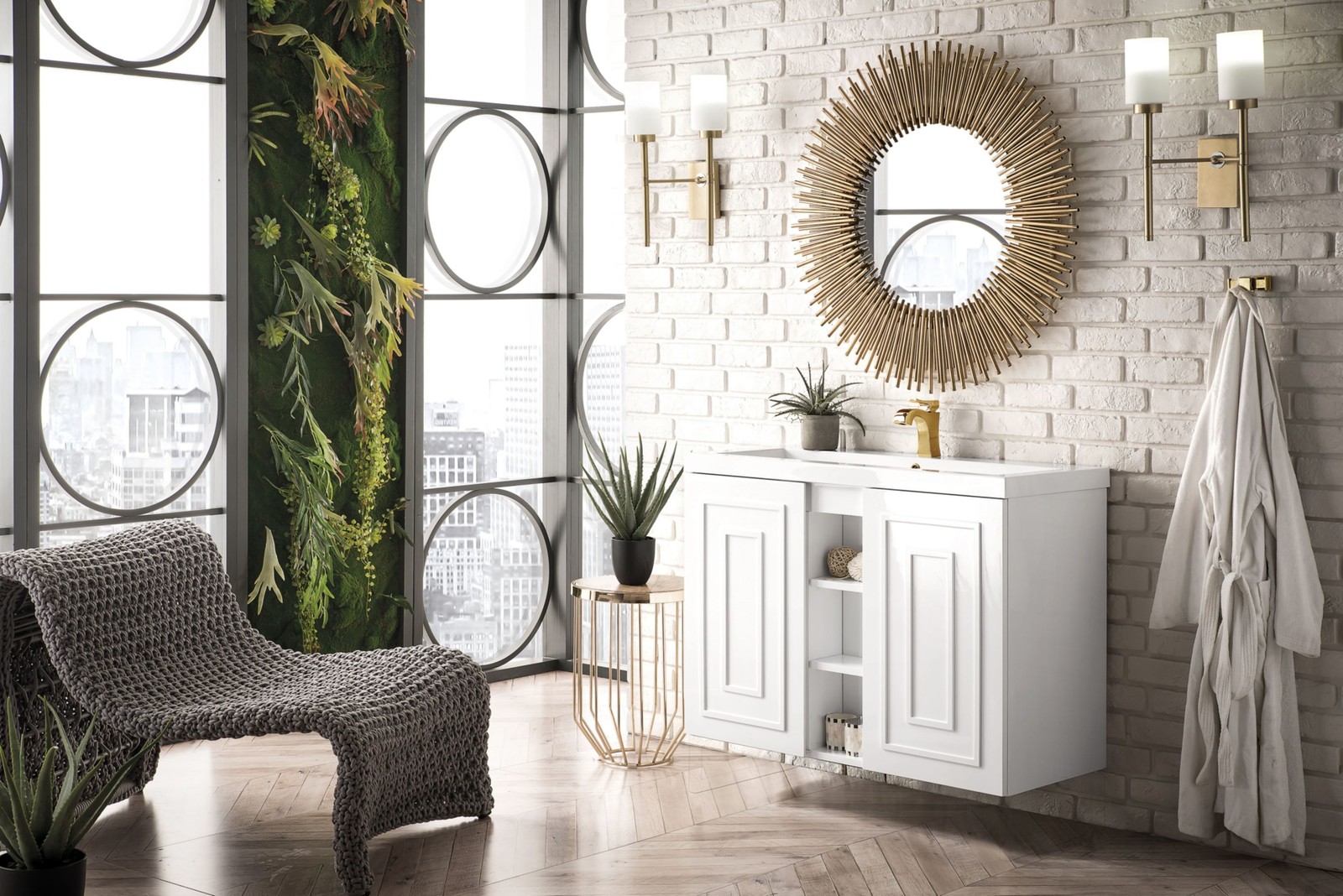 James Martin Vanities E110V39.5WG Alicante 40″ Wall Mounted – Mid Century Acacia