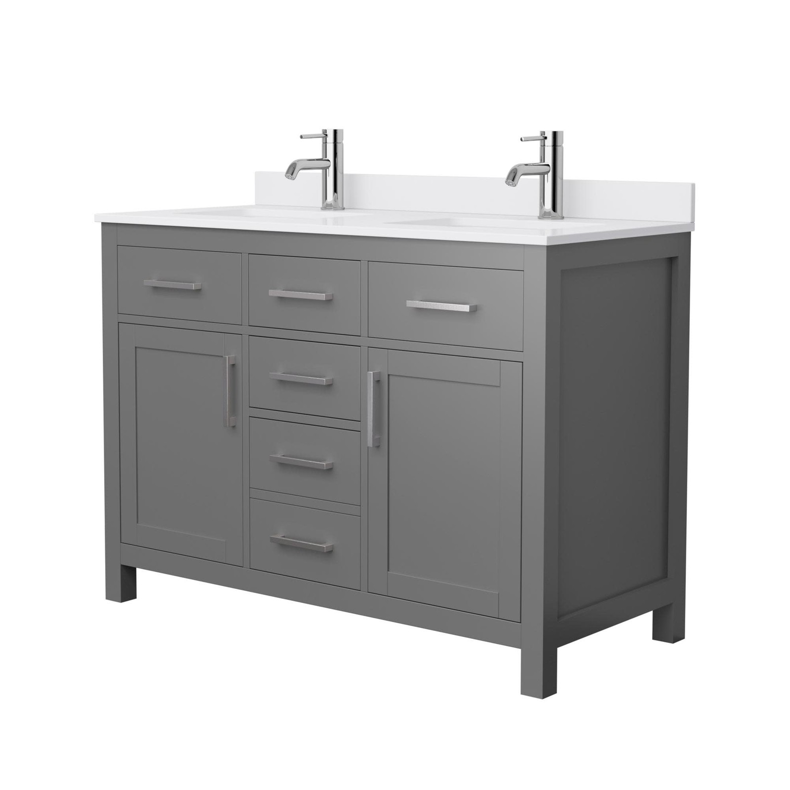 Wyndham Collection WCG242448D-UNSMXX Beckett 48″ – Dark Blue / Carrara Cultured