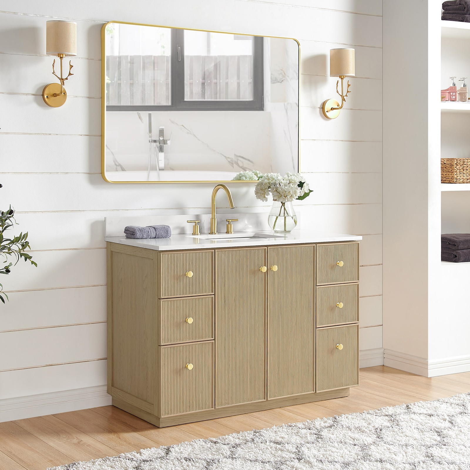 Miseno MV-NM-OZA48-WQT Oza 48″ – Aged Natural Oak