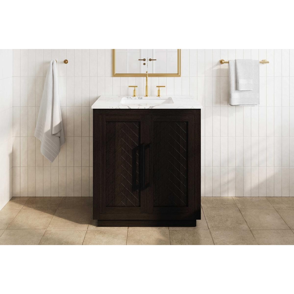 Elegant Lighting VF29030CO Chase Vanity Chocolate Oak