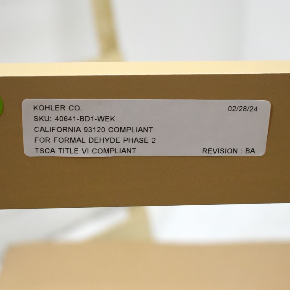 NEW Kohler Kresla 60″ Bathroom Vanity Cabinet Light Oak Double Sink Quartz Top
