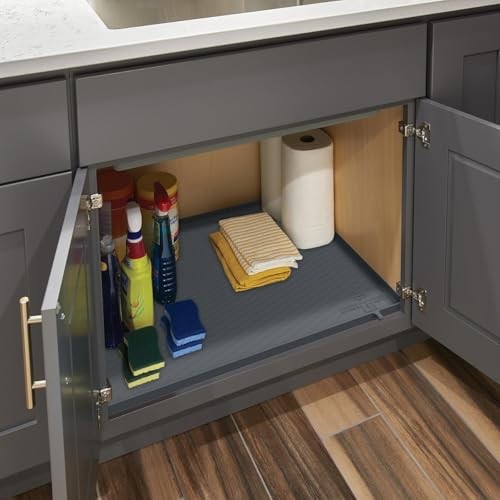 Waterproof Under Sink Mat – Silicone – 34″ x 22″ – Premium Quality
