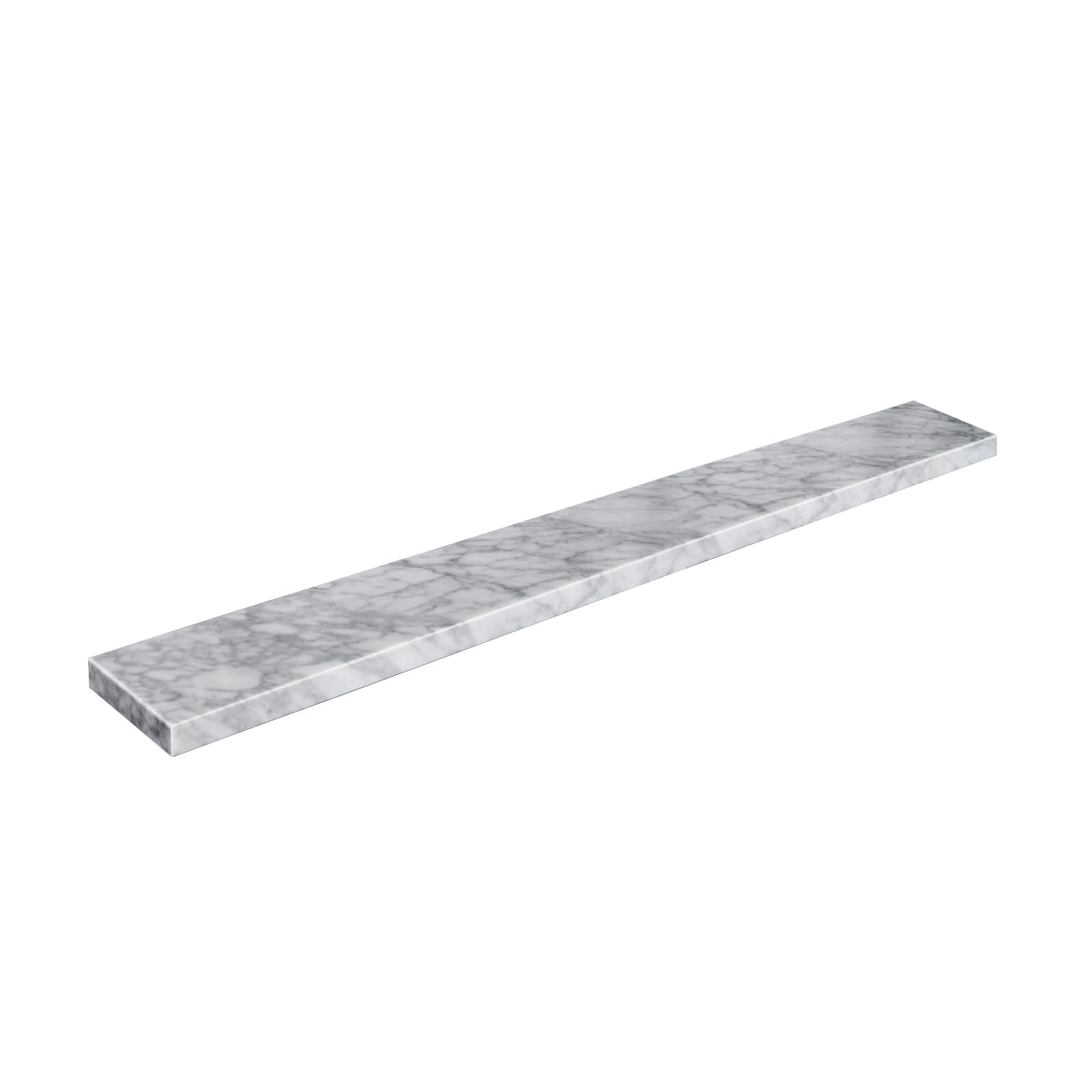 Eqloo 48 Inch Carrara Marble Backsplash For Bathroom Vanity Sink Top