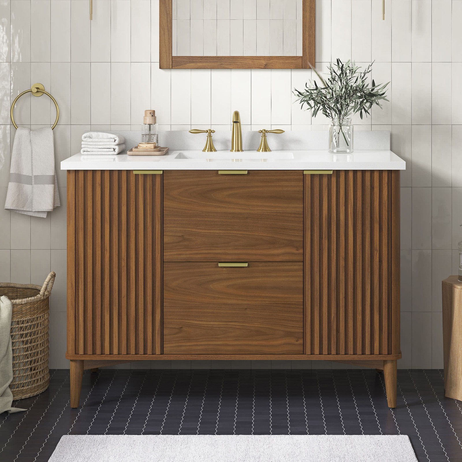 Ove Decors Gabi 48 Gabi 48″ Fluted – Wood