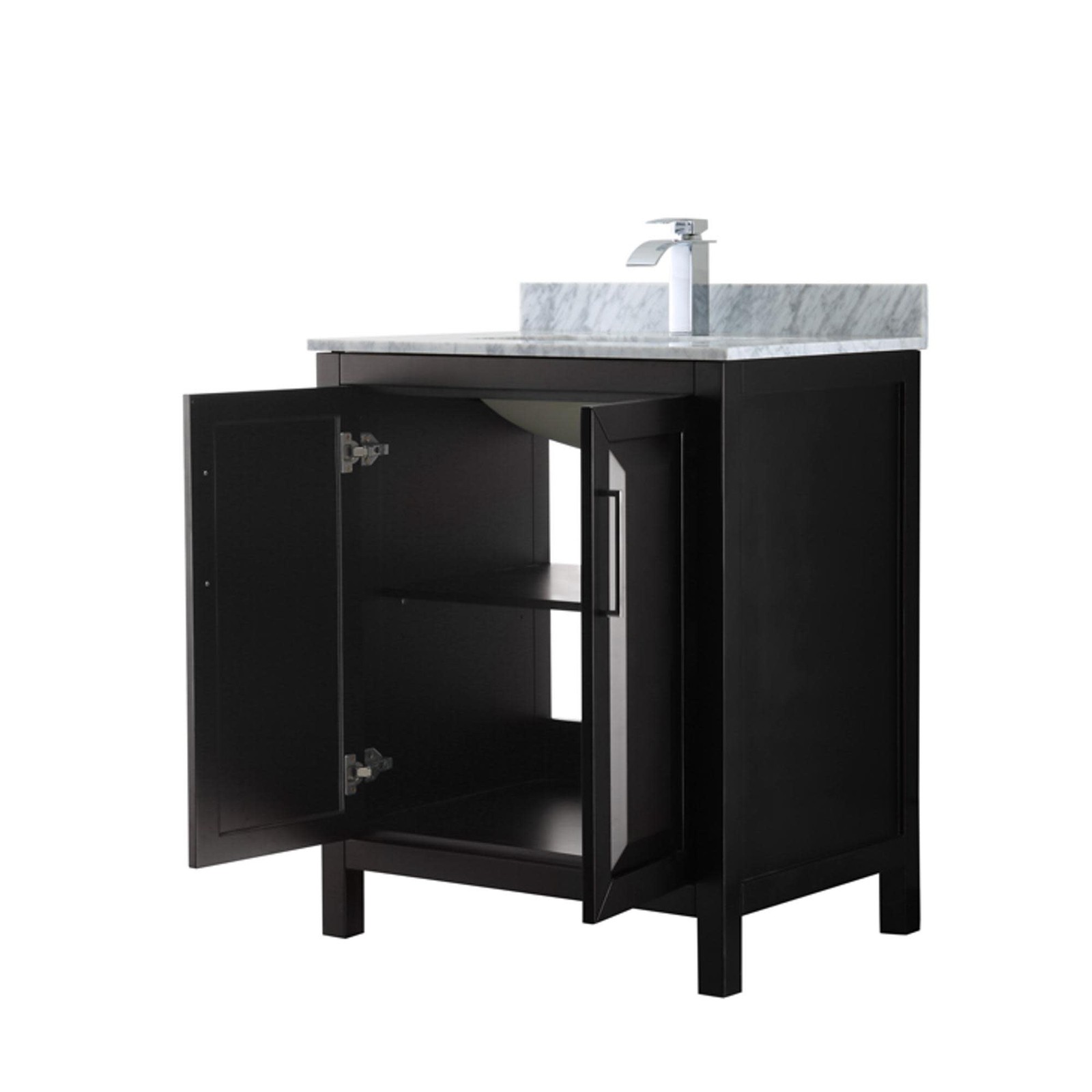 Wyndham Collection WCV252560SUNSM58 Daria 60″ – Dark Gray / White Carrara Marble