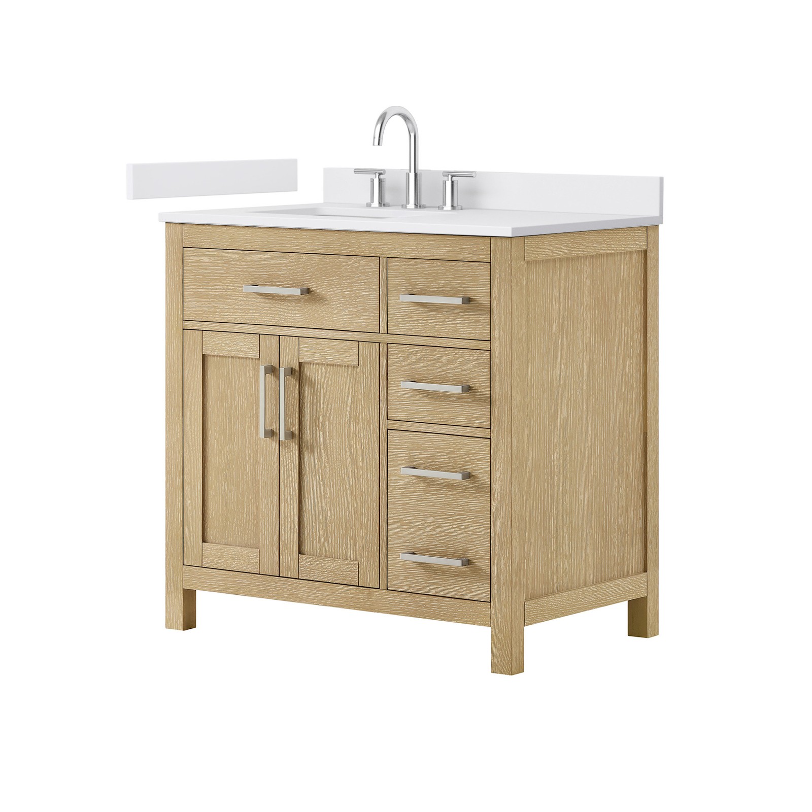 Wyndham Collection WCG242436S-VCA3-US3MXX Beckett 36″ – Green / Carrara Cultured